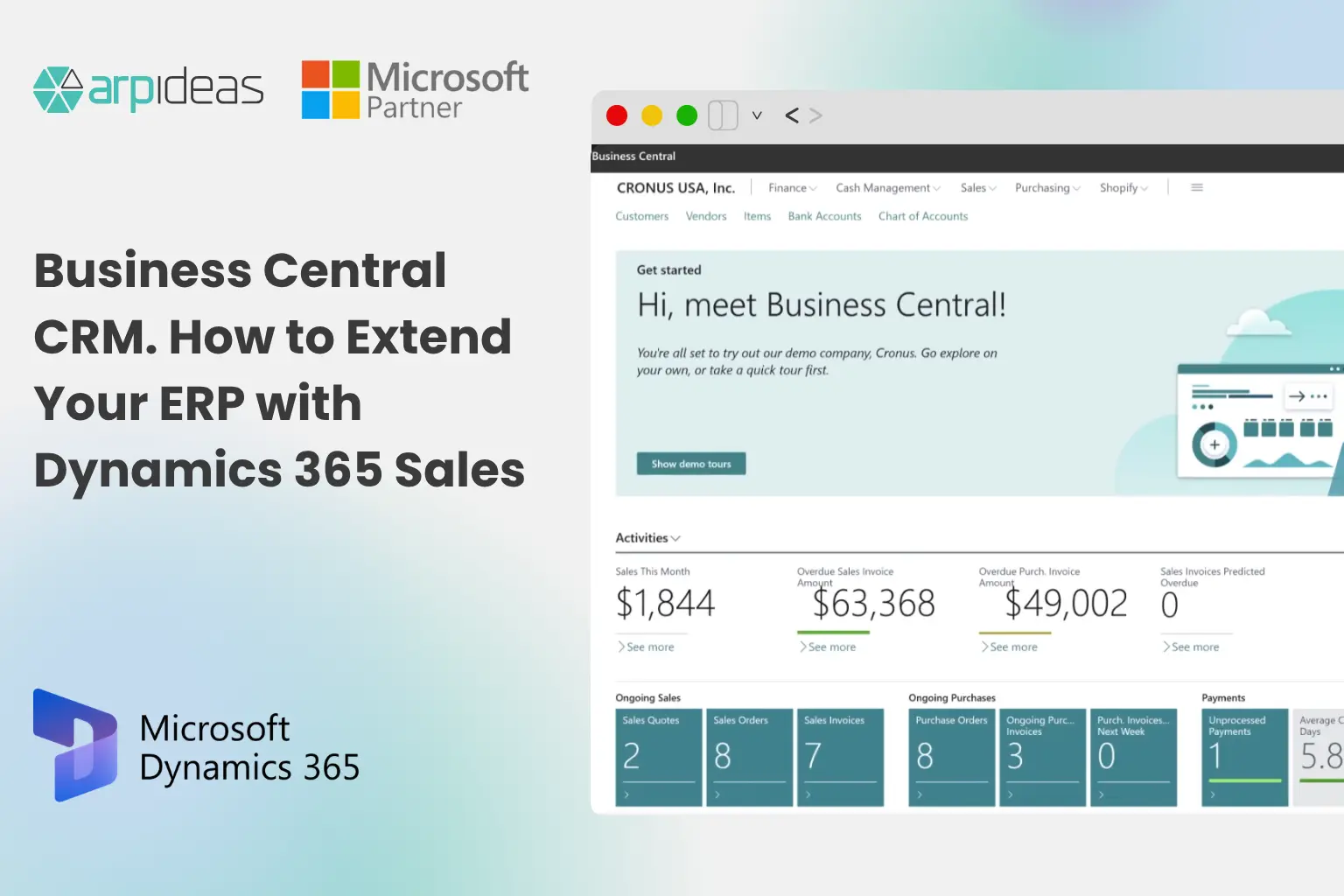 Business Central CRM. How to Extend Your ERP with Dynamics 365 Sales