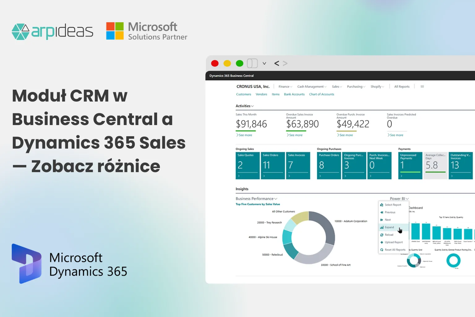 Moduł CRM w Business Central a Dynamics 365 Sales — Zobacz różnice