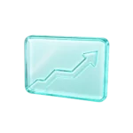 Glass-styled chart