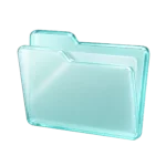 Glass-styled folder