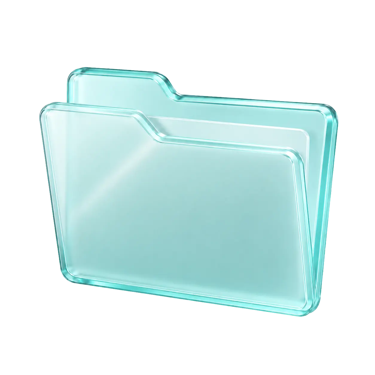 Glass-styled folder