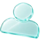 Glass-styled person