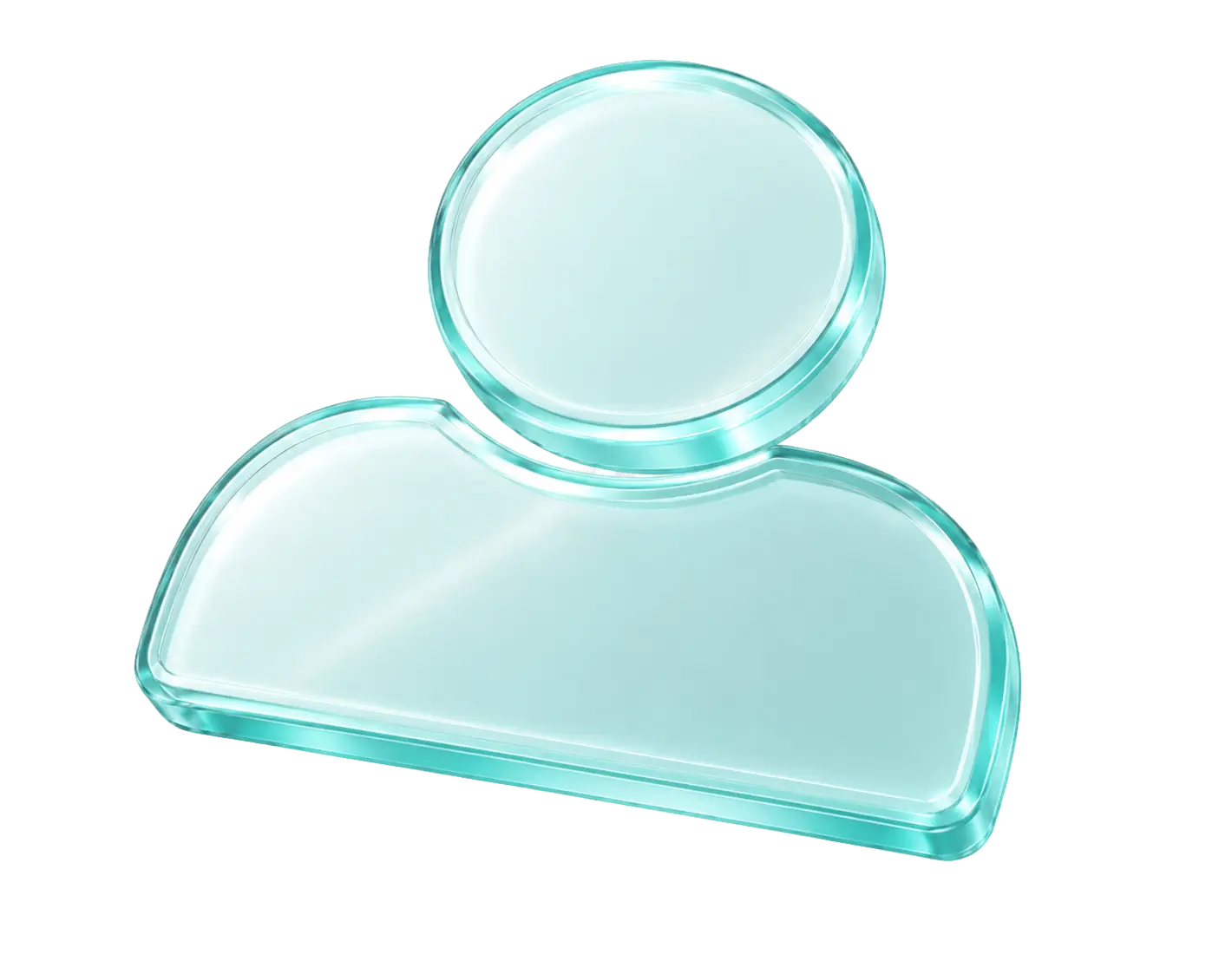 Glass-styled person